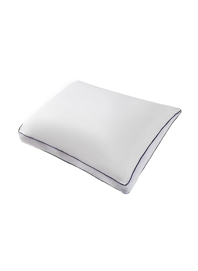 DANUBE HOME Triangle Pillow Hypoallergenic Side And Back Sleeping Pillows For Neck And Shoulder Support Cotton White 50x70cm - Image 1