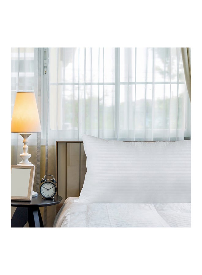 دانوب هوم وسادة ميكروفايبر مخططة مريحة مضادة للحساسية للجانب والظهر لدعم الرقبة والكتف - Image 1