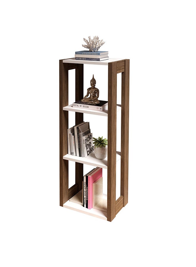 DANUBE HOME - Cairo Display Cabinet Walnut/White 25.7x33.9x90cm - Image 1