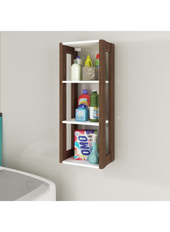 DANUBE HOME - Cairo Display Cabinet Walnut/White 25.7x33.9x90cm - Image 1