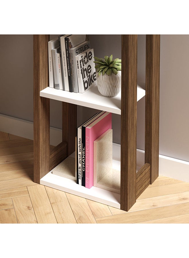 DANUBE HOME - Cairo Display Cabinet Walnut/White 25.7x33.9x90cm - Image 1