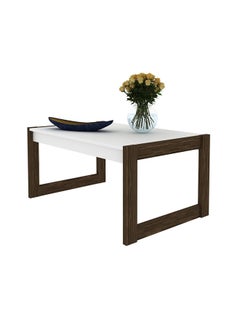 DANUBE HOME Tarsus Coffee Table Multifunctional Center Table Rectangular Modern Furniture For Living Room White/Walnut 60.4x96x45.5cm  - Image 3