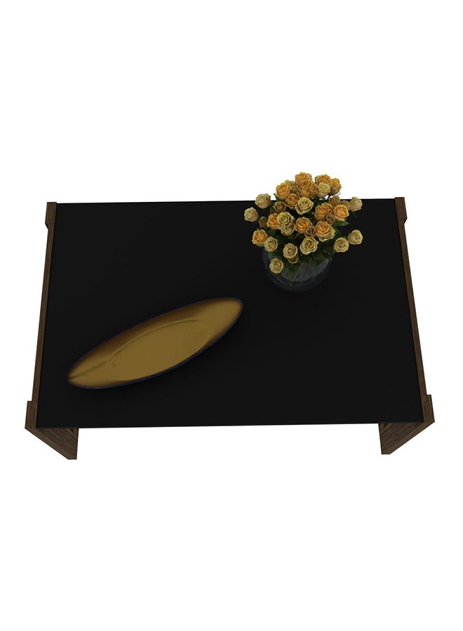 DANUBE HOME - Tarsus Coffee Table Multifunctional Center Table Rectangular Modern Furniture For Living Room Black/Walnut 60.4x96x45.5cm - Image 1