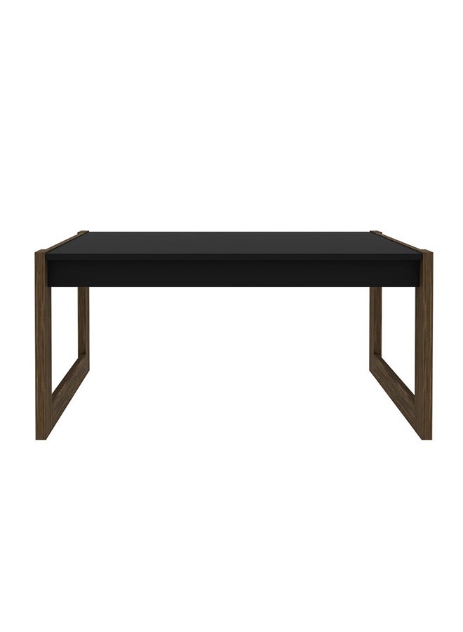DANUBE HOME - Tarsus Coffee Table Multifunctional Center Table Rectangular Modern Furniture For Living Room Black/Walnut 60.4x96x45.5cm - Image 1