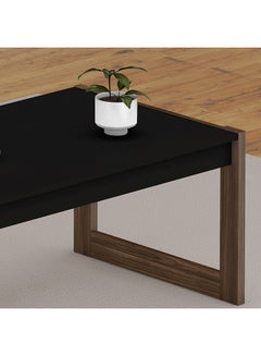 DANUBE HOME Tarsus Coffee Table Multifunctional Center Table Rectangular Modern Furniture For Living Room Black/Walnut 60.4x96x45.5cm  - Image 5