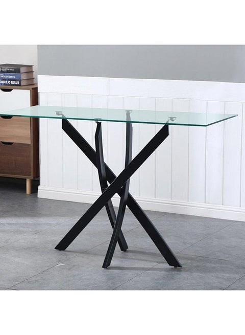 Leonardo Console Table Black/Clear 120x40x77cm