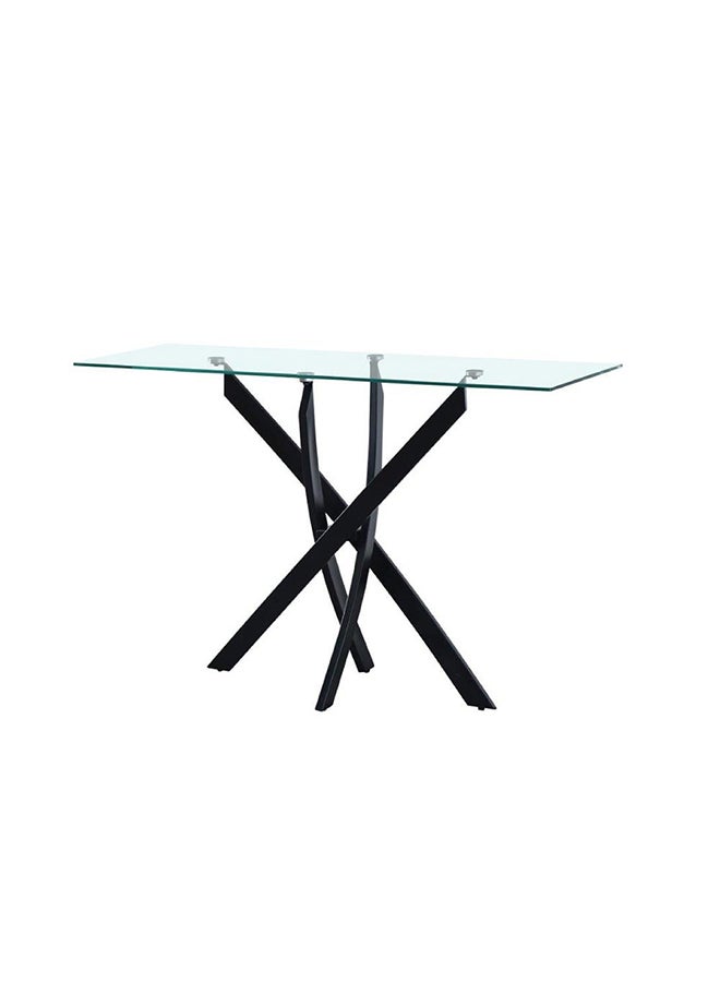 DANUBE HOME - Leonardo Console Table Black/Clear 120x40x77cm - Image 1