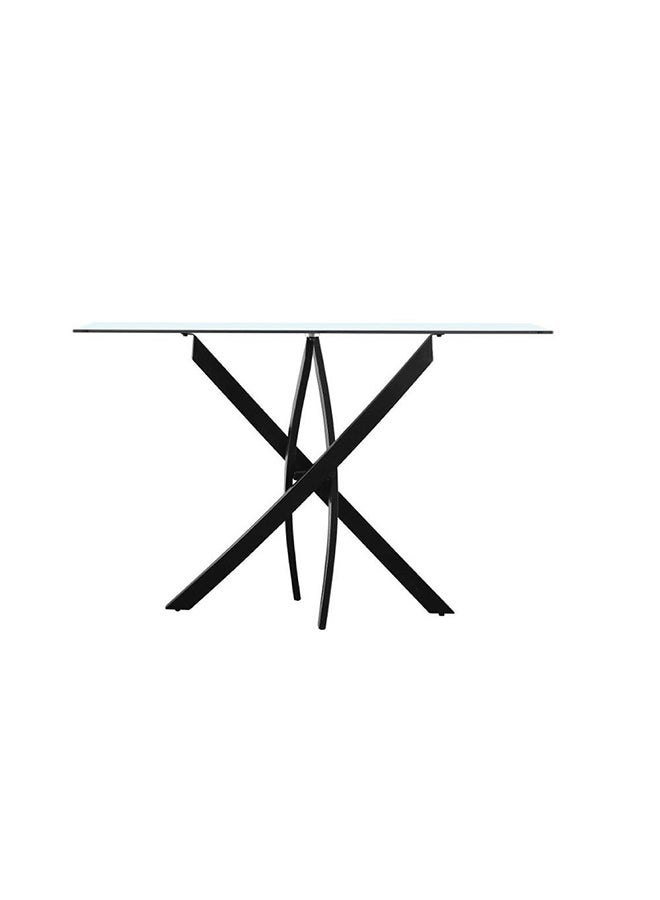 DANUBE HOME - Leonardo Console Table Black/Clear 120x40x77cm - Image 1
