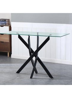 DANUBE HOME Leonardo Console Table Black/Clear 120x40x77cm  - Image 5