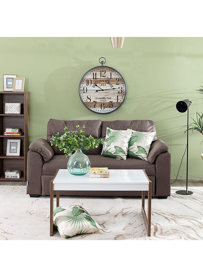 دانوب هوم أريكة سرير بـ 3 مقاعد بلموند من القماش بني - Image 1