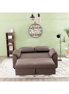 DANUBE HOME Balmond 3 Seater Fabric Sofabed Brown  - Image 5