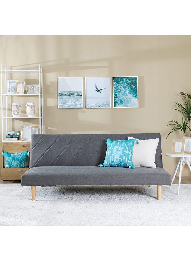 DANUBE HOME - Eudora 3 Seat Fabric Sleeping Sofabed Three Seater Convertible Sofa Cum Bed Grey 177x90x75cm - Image 1