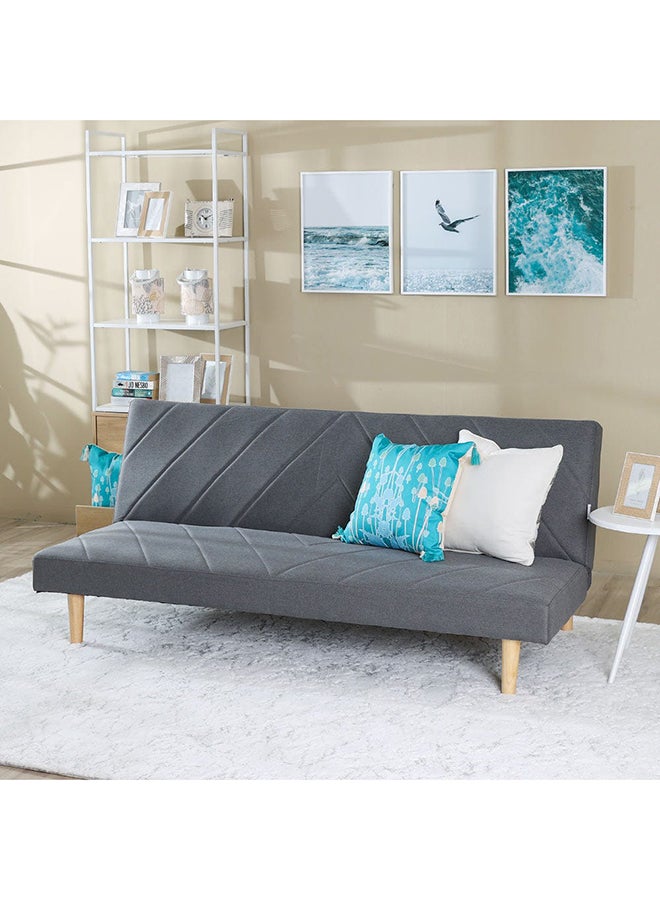 DANUBE HOME - Eudora 3 Seat Fabric Sleeping Sofabed Three Seater Convertible Sofa Cum Bed Grey 177x90x75cm - Image 1