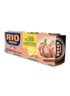 Rio Mare Light Meat Tuna In Olive Oil With Lemon And Black Pepper 80grams Pack of 3  - Image 4