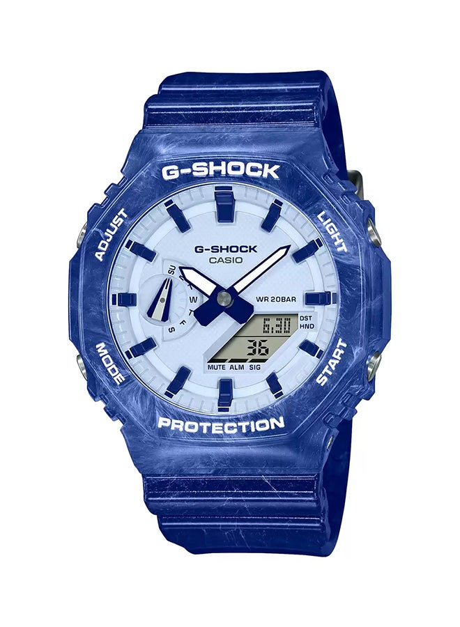 G-SHOCK - Men's Analog- Digital Dial Watch GA-2100BWP-2ADR - Image 1