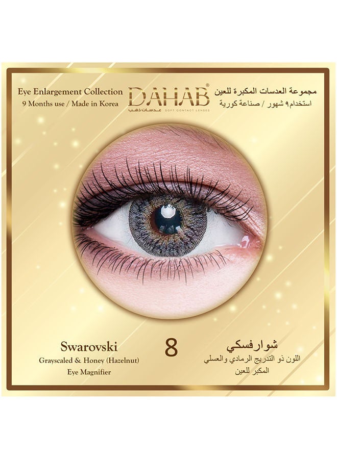 Dahab Swarovski (Grayscaled & Honey) 9 Months Contact Lenses  - Image 2