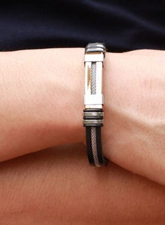 Titanium Steel Silicone Leather Bracelet - v1665578140/N14421323A_4