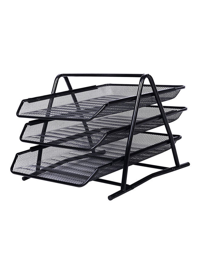 Generic Metal Three Tier Stationery Tray Black  - Image 2