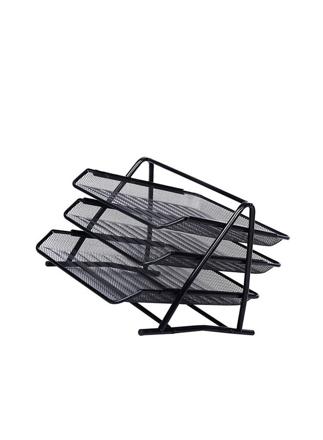 Generic Metal Three Tier Stationery Tray Black  - Image 5