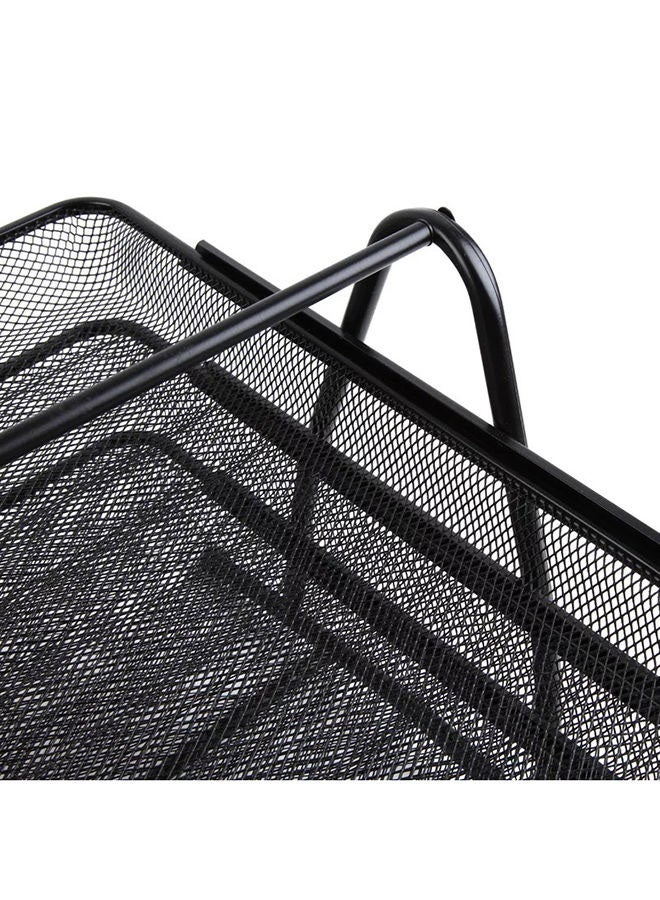 Generic Metal Three Tier Stationery Tray Black  - Image 3