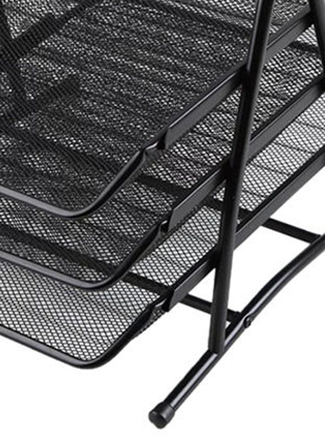 Generic Metal Three Tier Stationery Tray Black  - Image 4