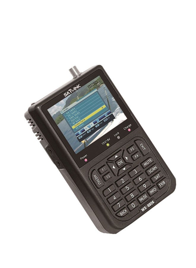 SATLINK - WS-6906 Digital Satellite Finder For Satellite Television Receiver 2724651188778 Black - Image 1