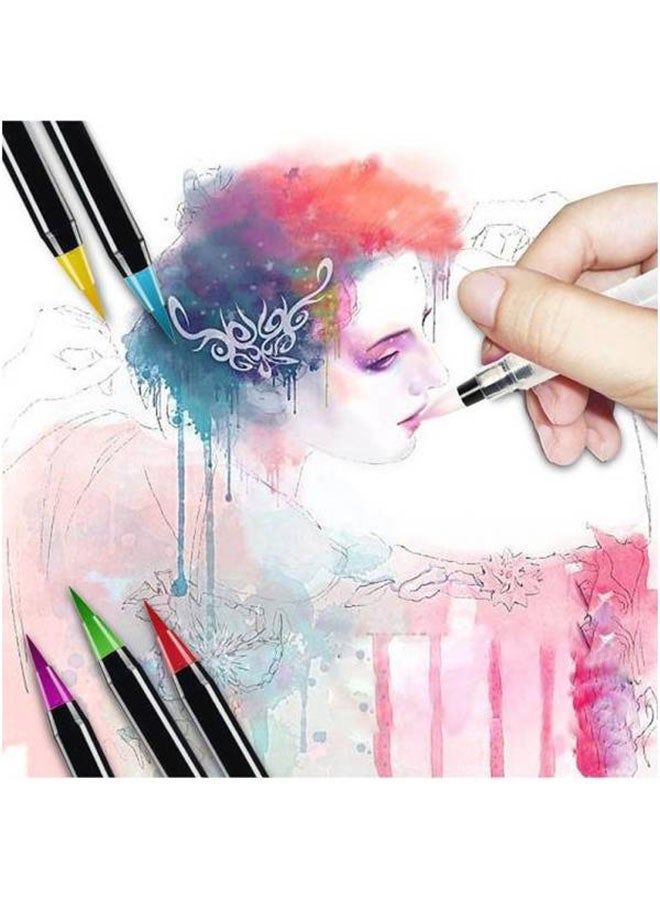 Generic 20 Pieces Colour Brush Pens Set Multicolour  - Image 3