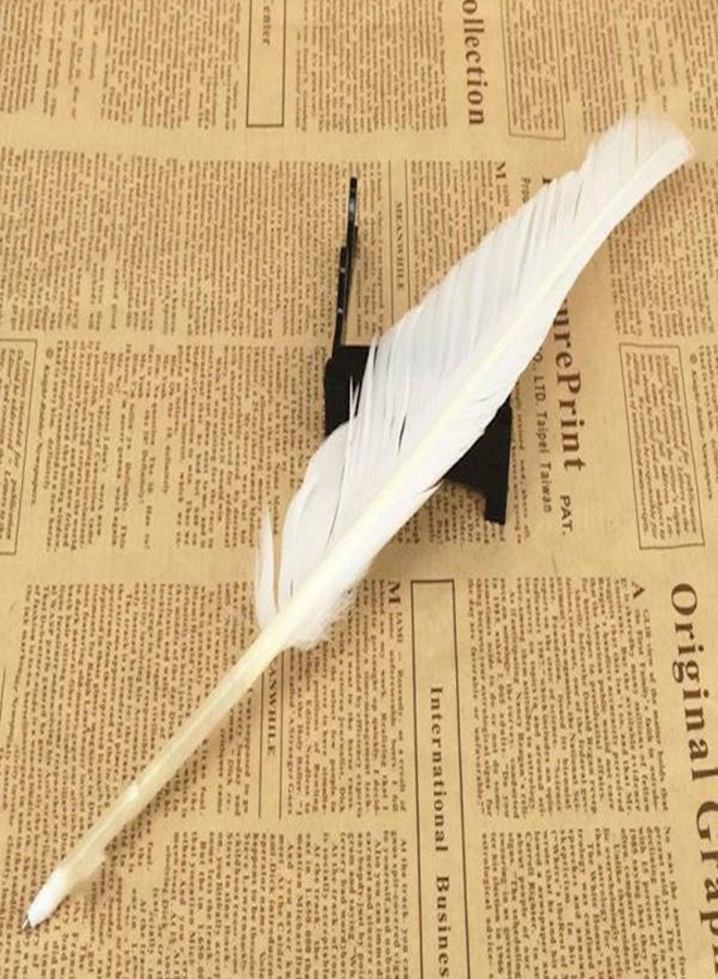 Generic - Death Note Yagami Light Cosplay Notebook with Feather Pen Black/White - Image 1