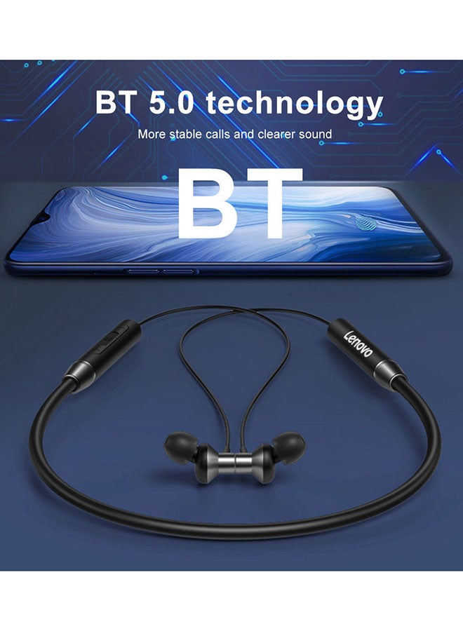 Lenovo - HE05 Neckband Earphones Black - Image 1