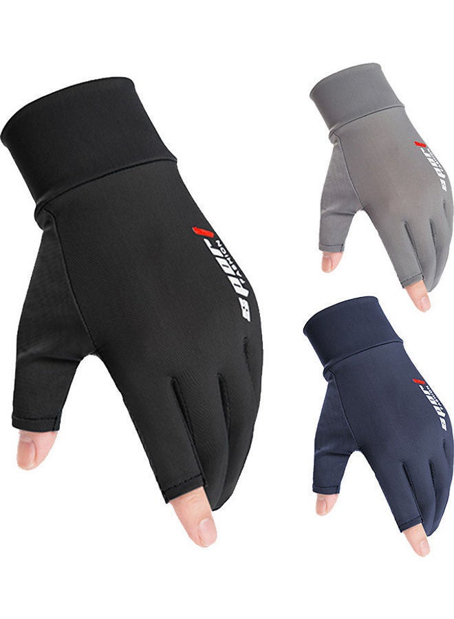 Generic Ice Silk Non-Slip Gloves Breathable Outdoor Sports Driving Riding Touch Screen Gloves Thin Anti-UV Protection 20*20*20cm 20*20*20cm  - Image 4