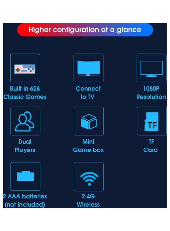 Retro Video Game Console 2.4G Wireless Games Player Handheld Controller - Image 2