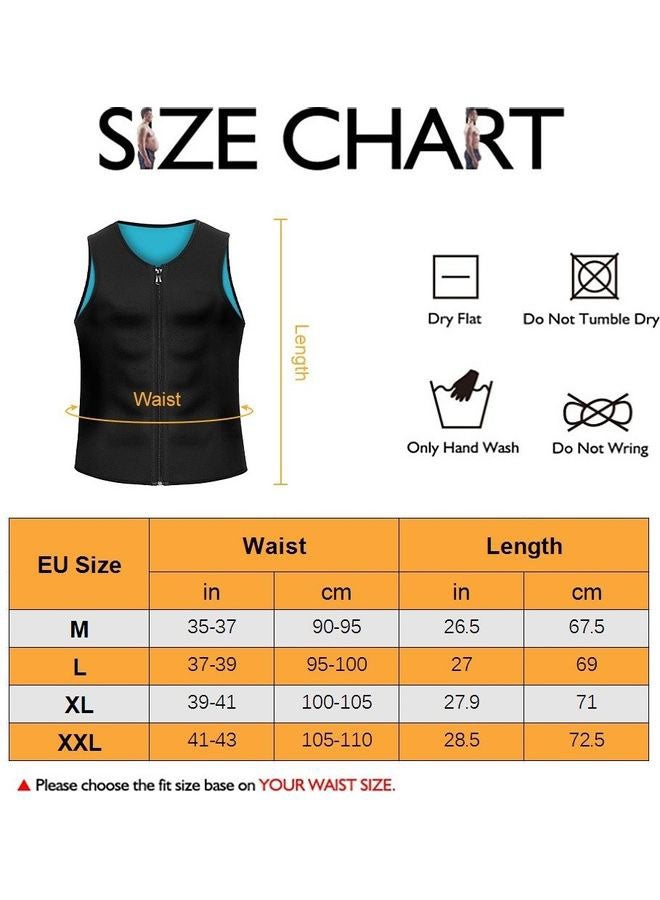 Generic Men Waist Trainer Vest Neoprene Body Shaper Zipper Tan 25x21x3cm  - Image 3