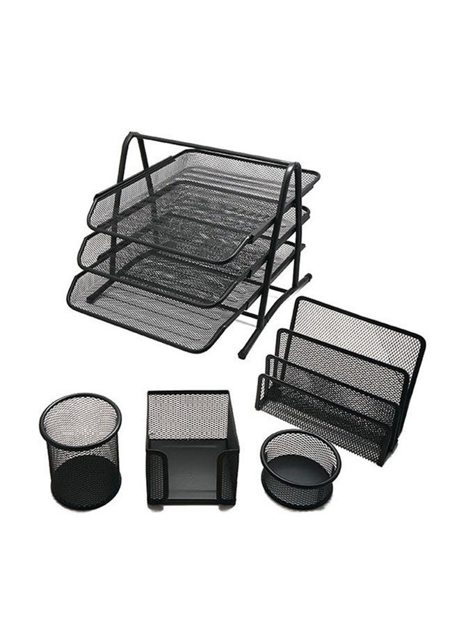 LEENO - 5-Piece Office Set Black - Image 1
