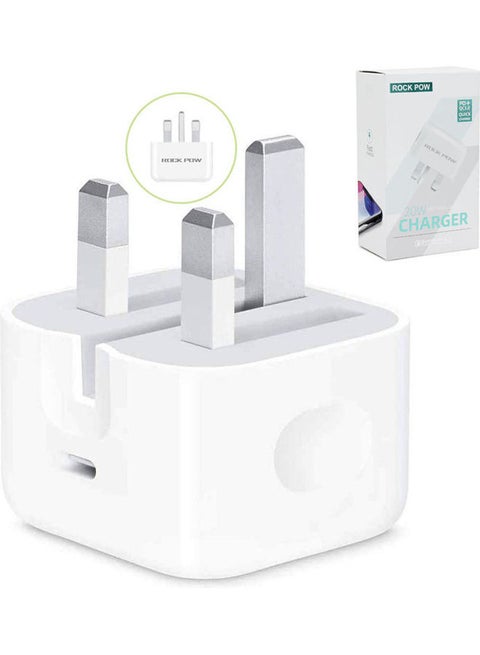 iPhone 14 PD 20W Type-C Charger Plug Universal Travel Adapter Plug Compatible for iPhone 14 Pro Max/14 Pro/14 Plus/14/13/12/11,Samsung White