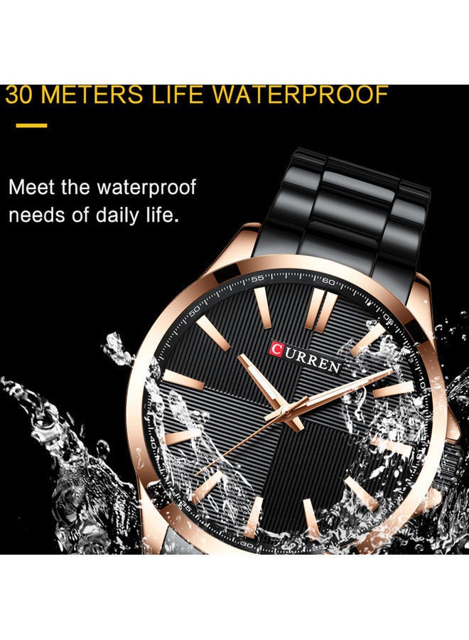 Men's Waterproof Analog Wristwatch 8322 - 45 mm - Silver 