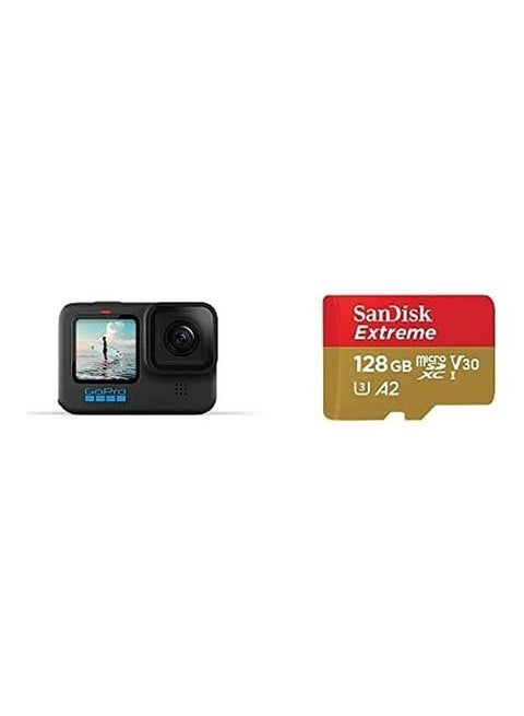 Hero 10 Bundle - Hero 10 Black Action Camera + Sandisk 128GB Extreme microSD UHS