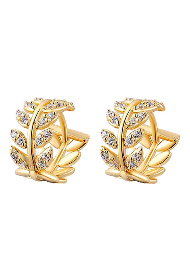 Generic - Willow Leaf Gold Leaf Earrings - Image 1
