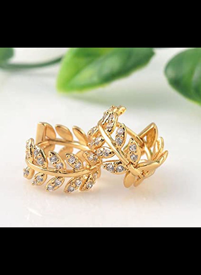 Willow Leaf Gold Leaf Earrings - v1665585633/N18580506A_3