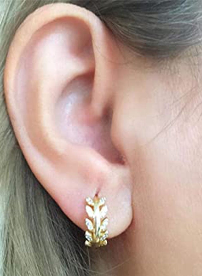 Willow Leaf Gold Leaf Earrings - v1665585634/N18580506A_4