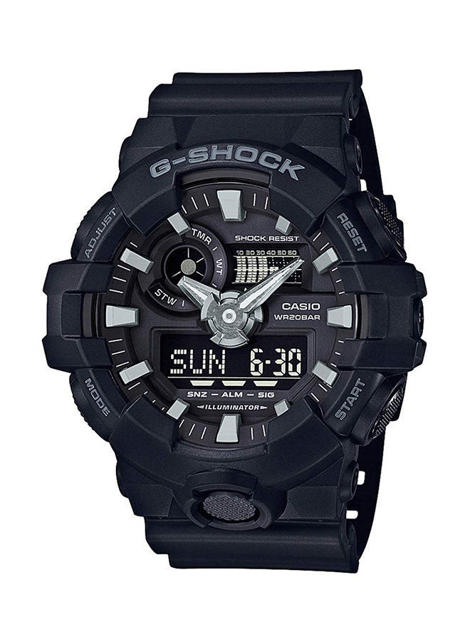 جي شوك ساعة يد بعقارب/ رقمية وبسوار من الراتنج طراز GA-700-1BDR للرجال  - Image 1