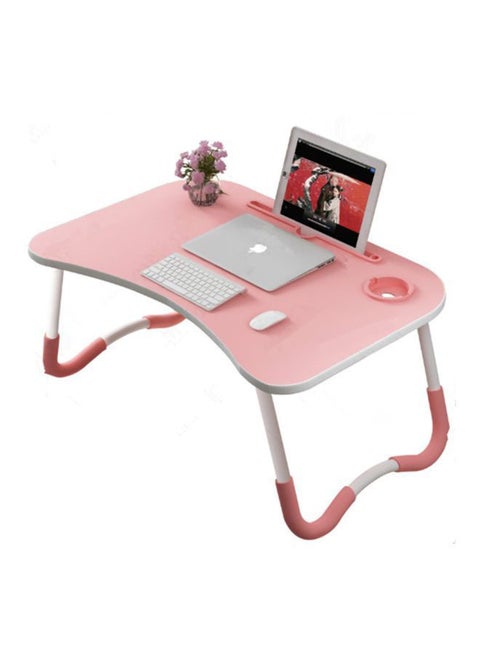 Foldable Laptop Desk Pink/White 60x40x28cm