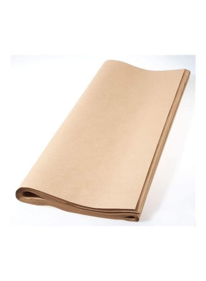 50-Sheet Plain Kraft Gift Wrapping Brown - Image 1