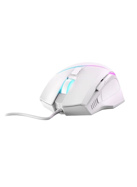Gaming Mouse ESG M2 Flash (6400 dpi mouse, USB, RGB LED lights, 8 customizable buttons) White