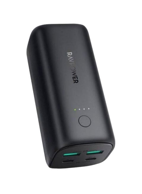 2000 mAh Power Bank 20000 MAH 50 W Black