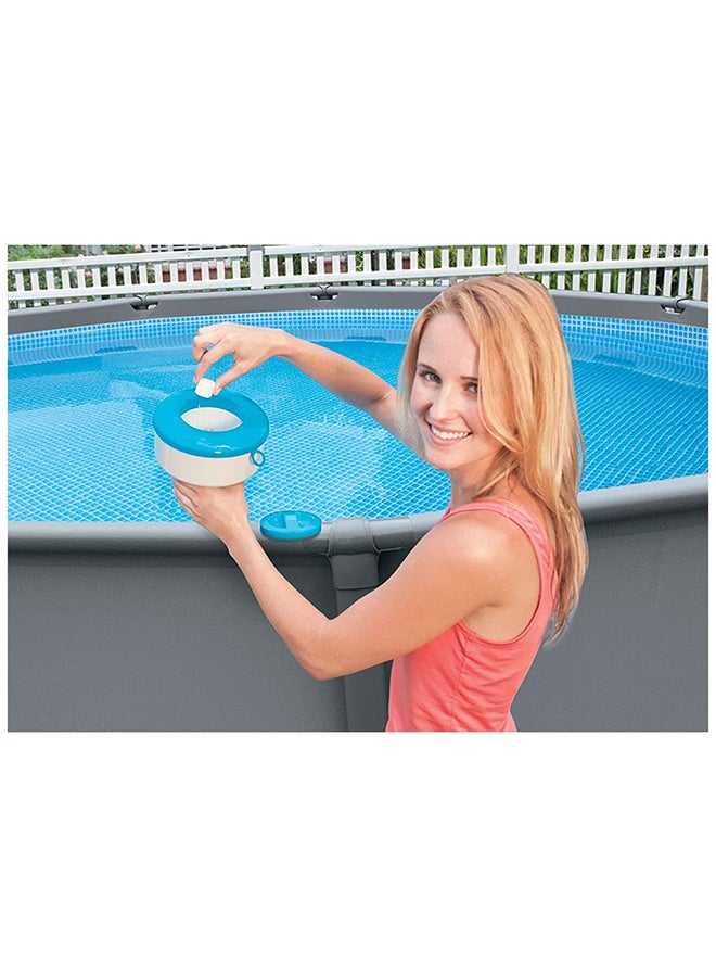 INTEX Adjustable Control Ring Floating Chemical Dispenser Without Installation - White/Blue 17.8cm  - Image 4