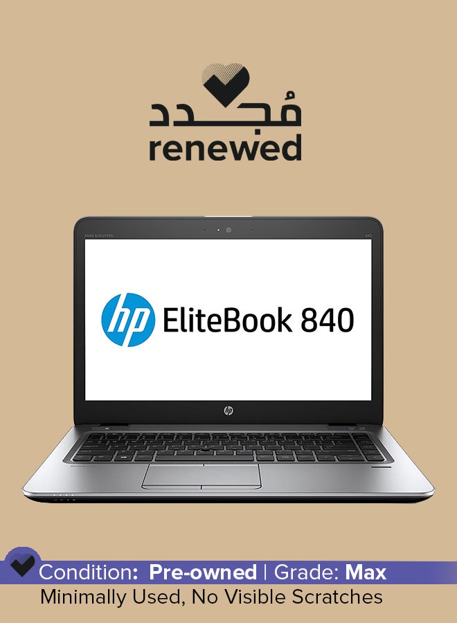 HP Renewed - Elitebook 840 G4 (2017) Laptop With 14-Inch Display,Intel Core i5 Processor/7th Gen/8GB RAM/256GB SSD/Integrated Graphics Silver  - Image 1
