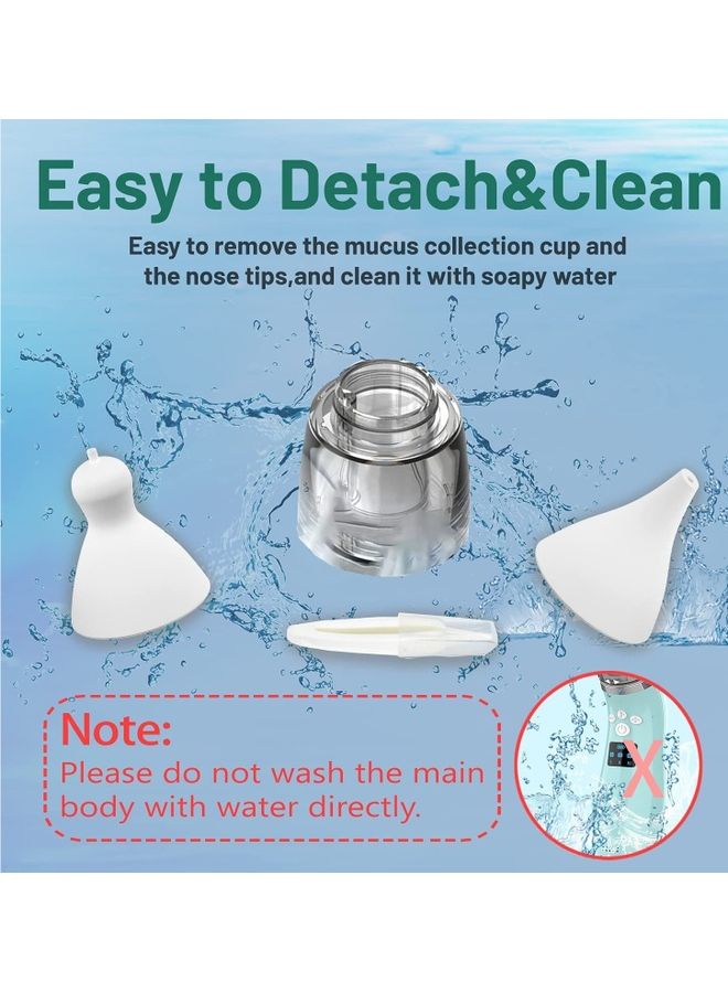 روك بو شفاط أنف للأطفال: شفط كهربائي للأنف مع 4 أطراف خاصة بالأنف من السيليكون، قابلة للشحن، للأطفال حديثي الولادة والأطفال الرضع وحديثي المشي، بـ 3 مستويات من الشفط ووظيفة مهدئة بالموسيقى - Image 5