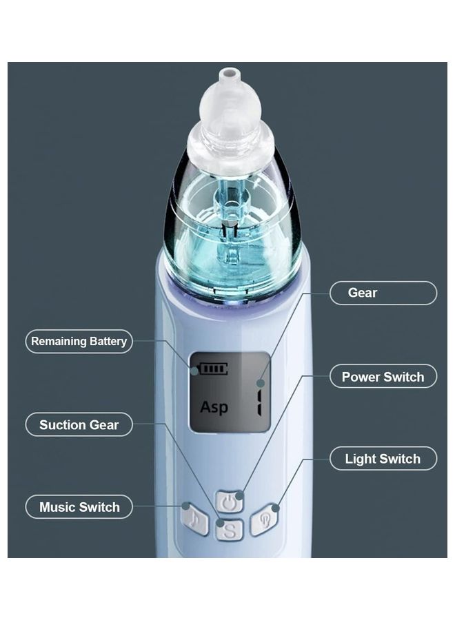 Rock Pow - Baby Nasal Aspirator Electric Nose Cleaner With 3 Suction Levels LCD Screen Flashlight And Music Battery Operated For Infant And Toddler - Image 1