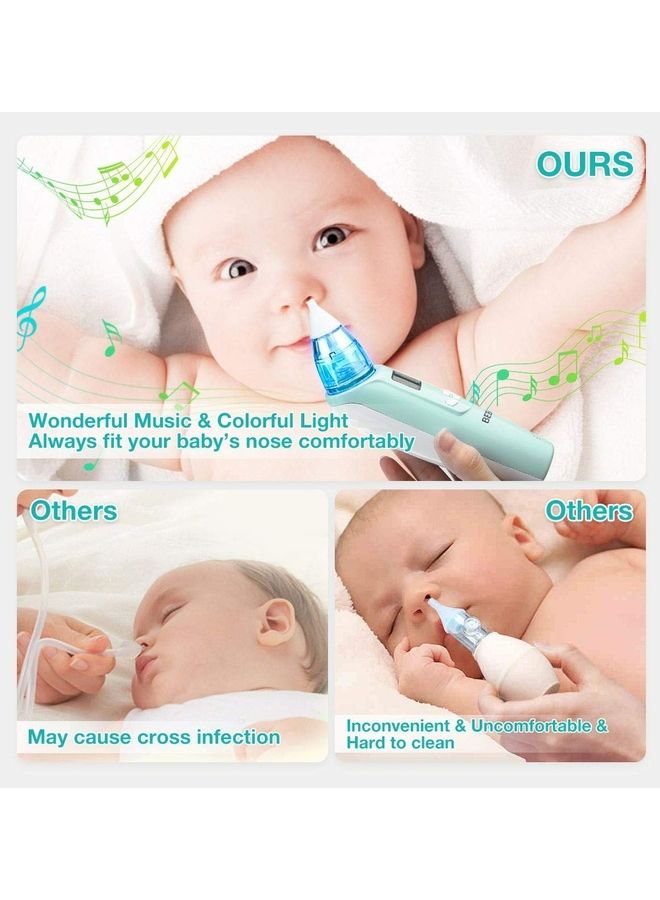 Rock Pow - Baby Nasal Aspirator Electric Nose Cleaner With 3 Suction Levels LCD Screen Flashlight And Music Battery Operated For Infant And Toddler - Image 1