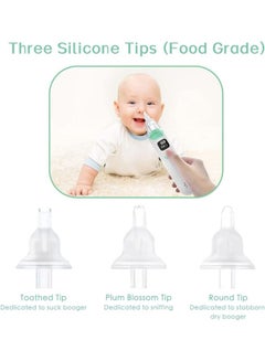 Rock Pow Electric Rechargeable Nasal Aspirator For Babies 3 Silicone Tips And 3 Suction Levels With Music Light Soothing Function  - Image 3